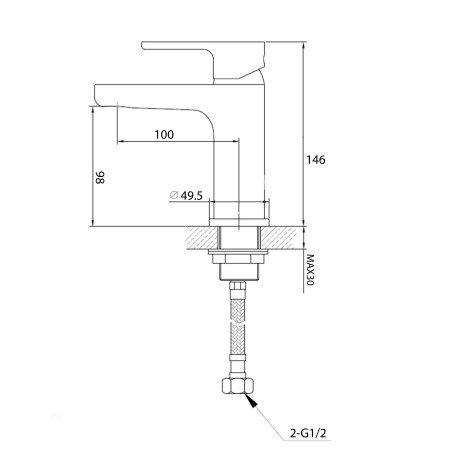 4 - Miscelatore lavabo serie Kreo