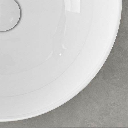 5 - Lavabo da appoggio in ceramica dia40cm