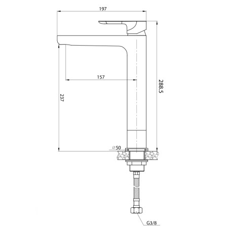 4 - Miscelatore lavabo alto serie Kreo