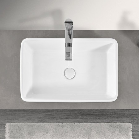 4 - Lavabo da appoggio in ceramica L48cm
