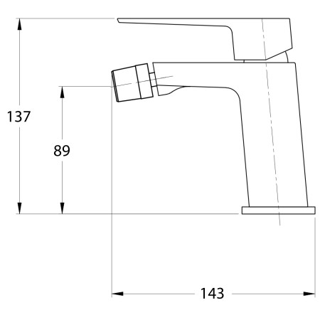 4 - Miscelatore bidet serie Quatra