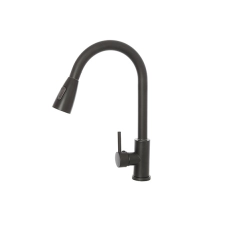 2 - Miscelatore monocomando lavello nero opaco serie Kitchen