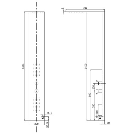 6 - Colonna top slim cromo