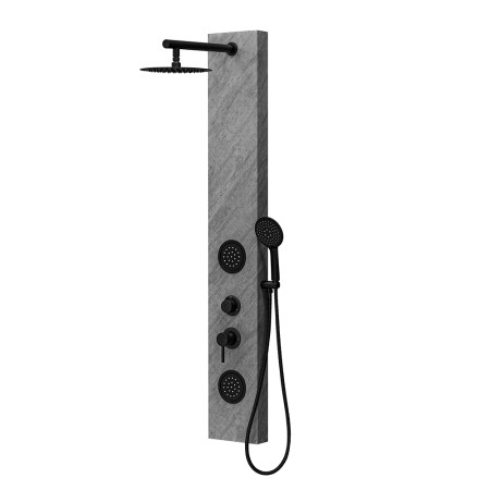 3 - Colonna doccia effetto pietra Black Stone