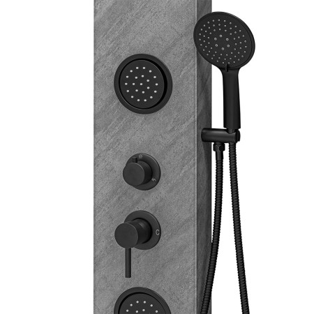5 - Colonna doccia effetto pietra Black Stone