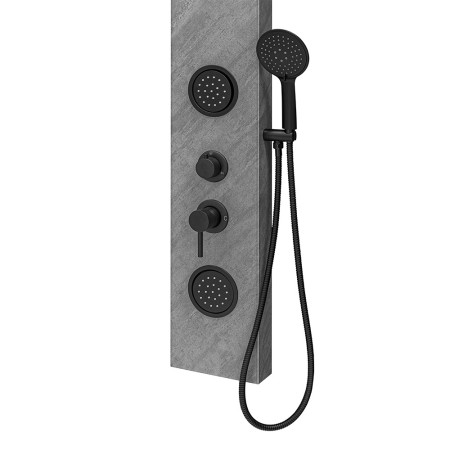 6 - Colonna doccia effetto pietra Black Stone