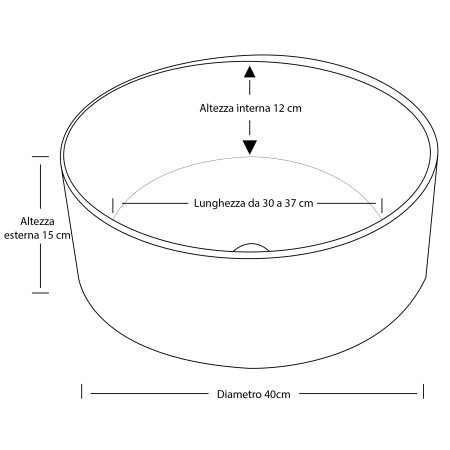 3 - Ciotola tonda in ceramica dia40cm