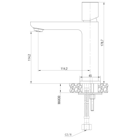 4 - Miscelatore lavabo serie Lotus
