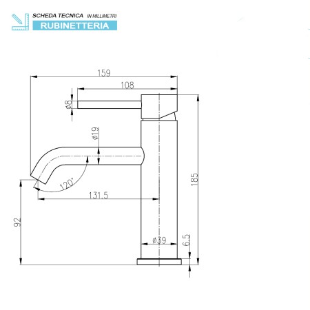 4 - Miscelatore lavabo serie Nuego